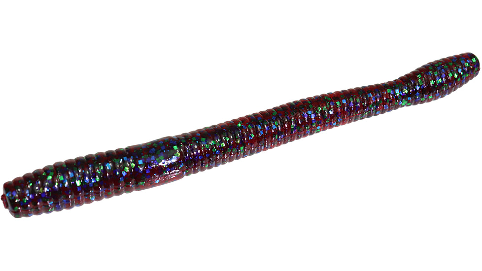 Zoom Magnum Finesse Worm, 10 Pack, 5in, Plum Apple, 114113X