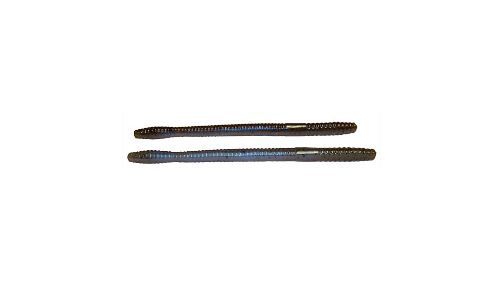 Zoom Magnum Trick Worm, 8 Pack, 7in, Green Pumpkin Blue Flash, 115294X