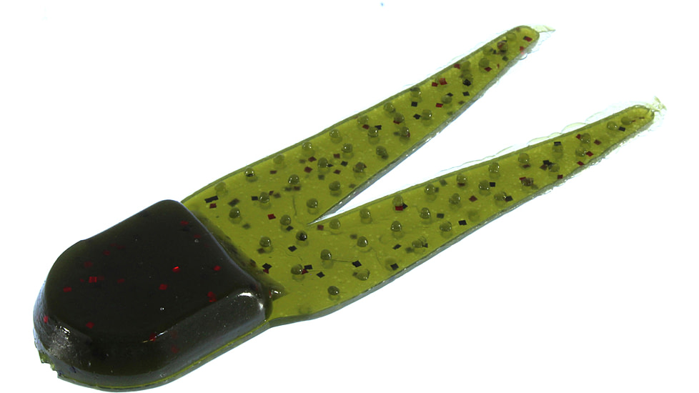 Zoom Pro Chunk Jig Trailer, 5 Pack, 3 1/2in, Avocado, 048147X