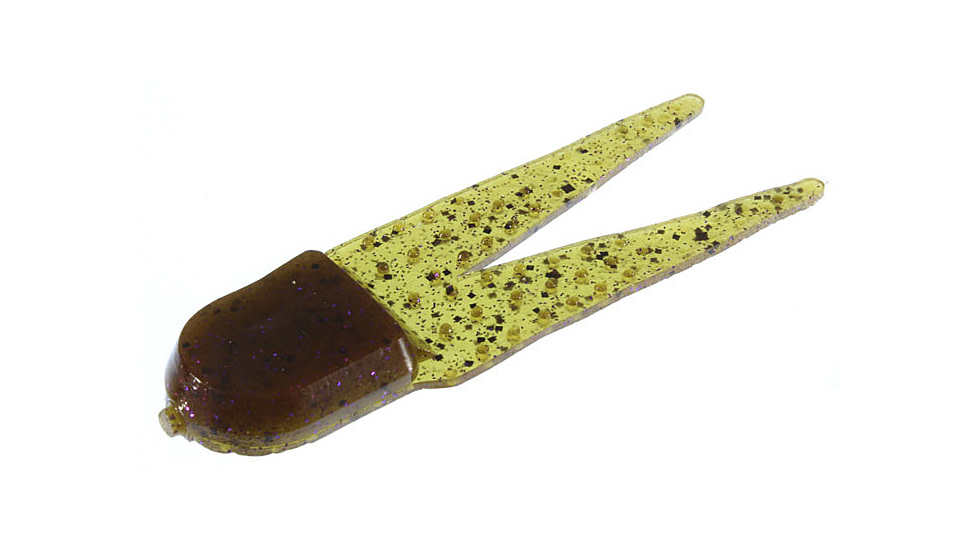 Zoom Pro Chunk Jig Trailer, 5 Pack, 3 1/2in, Green Pumpkin Purple, 048248X