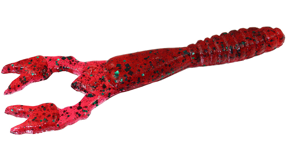 Zoom Road Kill Craw Bait, 10 Pack, 4.25in, Red Bug, 013021X