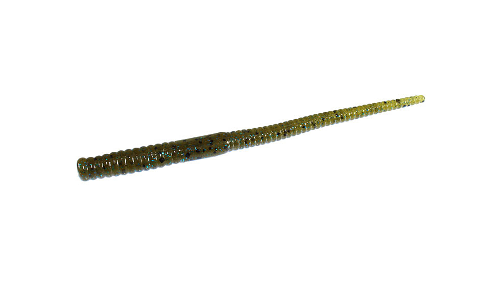 Zoom Shakey Head Finesse Worm, 20 Pack, 5in, Green Pumpkin Blue, 057239X