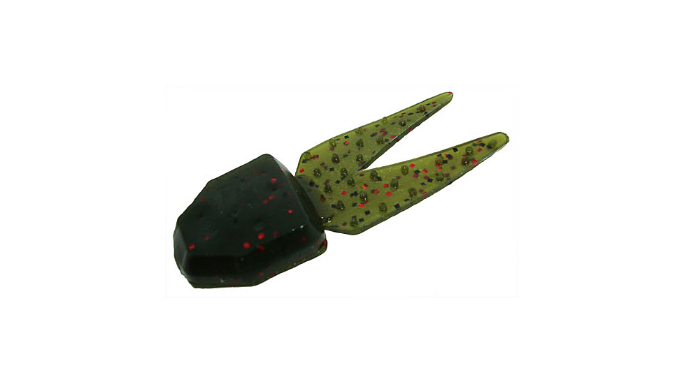 Zoom Small Chunk Jig Trailer, 5 Pack, 2.5in, Avocado, 027147X