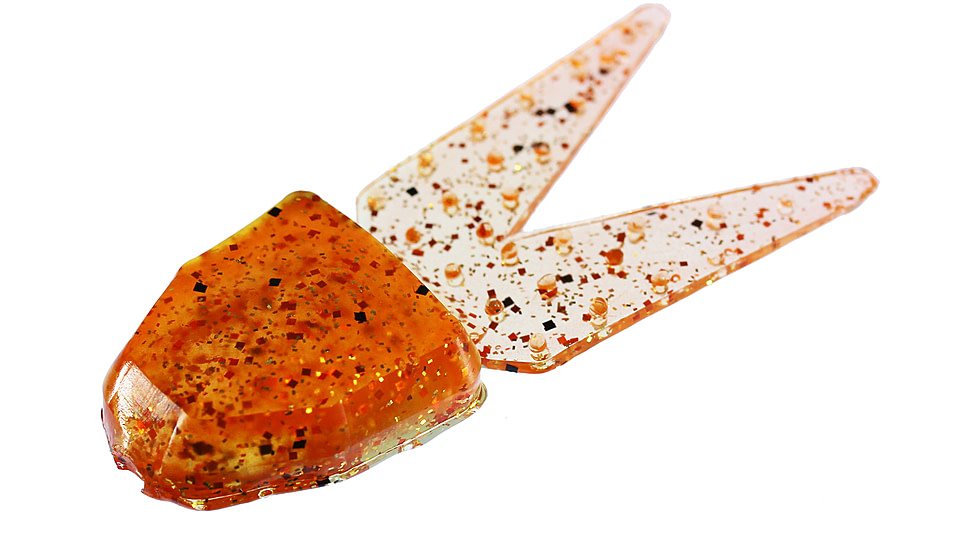 Zoom Small Chunk Jig Trailer, 5 Pack, 2.5in, Bourbon Blaze, 027416X
