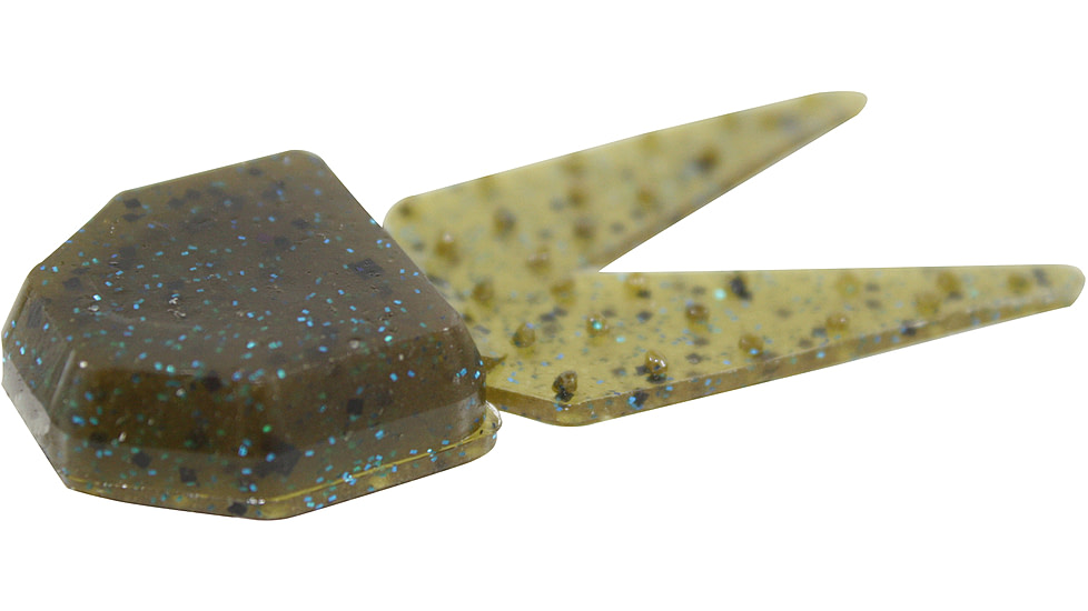 Zoom Small Chunk Jig Trailer, 5 Pack, 2.5in, Green Pumpkin Blue, 027239X