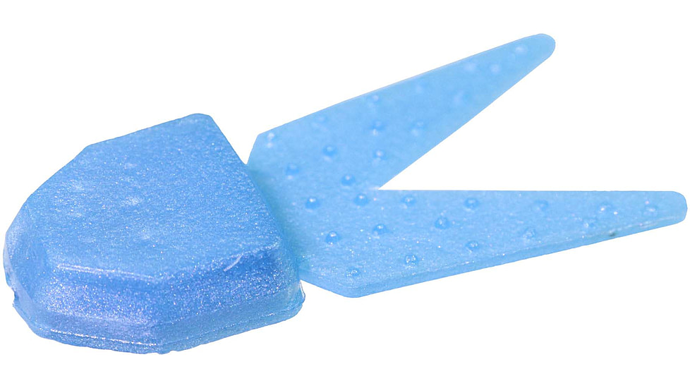Zoom Small Chunk Jig Trailer, 5 Pack, 2.5in, Powder Blue, 027207X