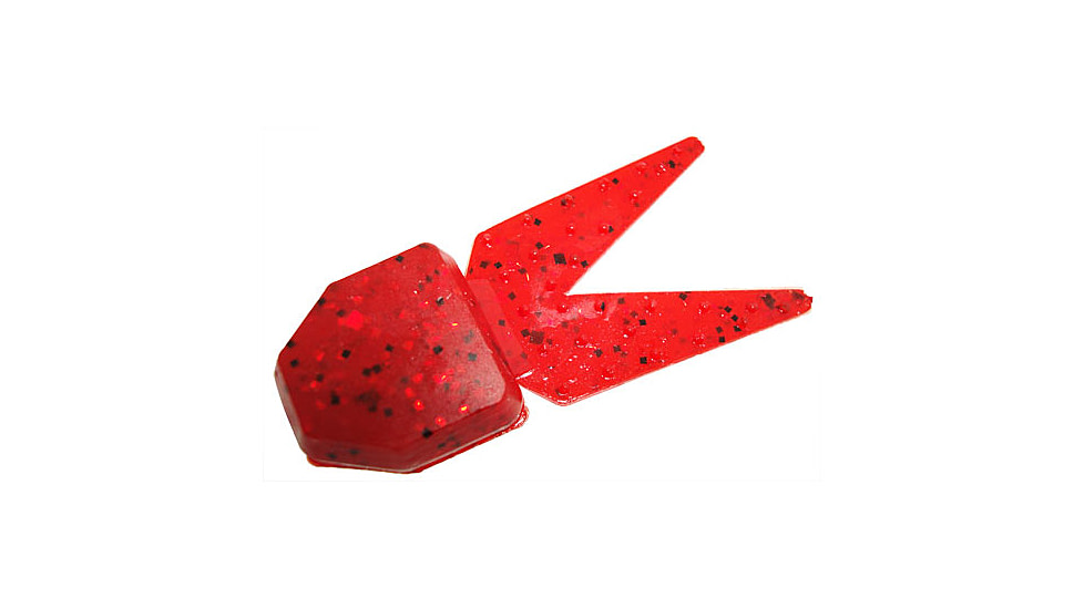 Zoom Small Chunk Jig Trailer, 5 Pack, 2.5in, Ruby Red, 027134X