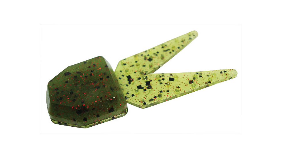 Zoom Small Chunk Jig Trailer, 5 Pack, 2.5in, Watermelon Red, 027054X