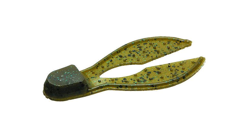 Zoom Super Chunk Jig Trailer, 3 1/2in, Green Pumpkin Blue, 5 Pack, 37239