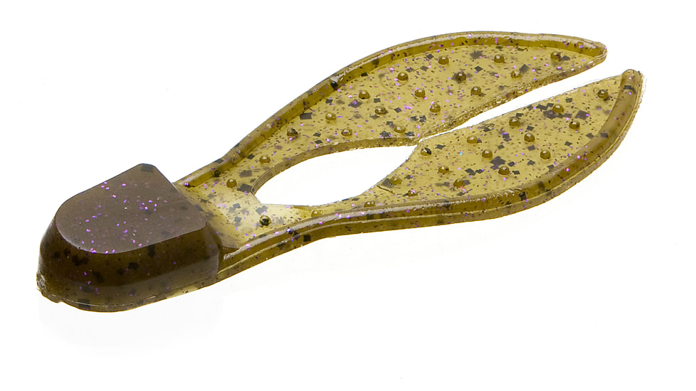 Zoom Super Chunk Jig Trailer, 5 Pack, 3.5in, Green Pumpkin Purple, 037248X