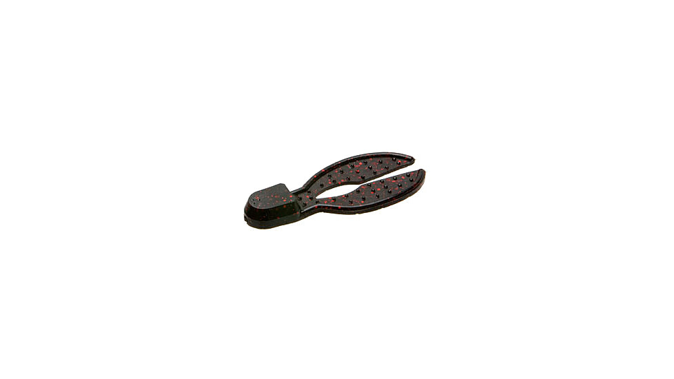 Zoom Super Chunk Jr Jig Trailer, 6 Pack, 2in, Black Red Glitter, 041001X