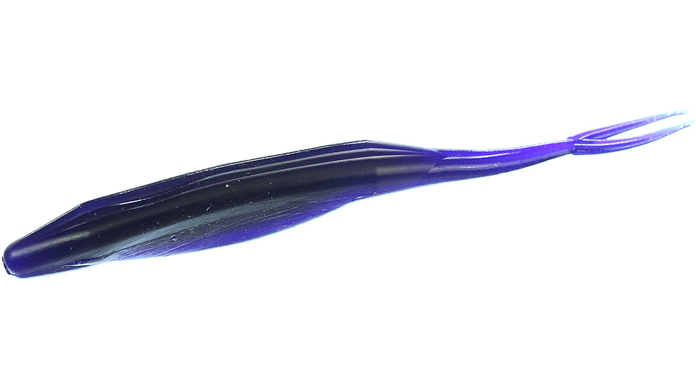 Zoom Super Fluke Baitfish Imitator, 10 Pack, 5.25in, Black Grape, 023161X