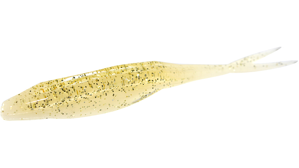 Zoom Super Fluke Jr Baitfish Imitator, 10 Pack, 4in, Fools Gold, 056402X