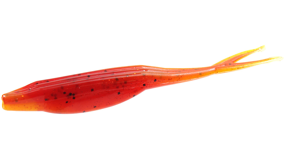 Zoom Super Fluke Jr Baitfish Imitator, 10 Pack, 4in, Hot Zamales, 056429X