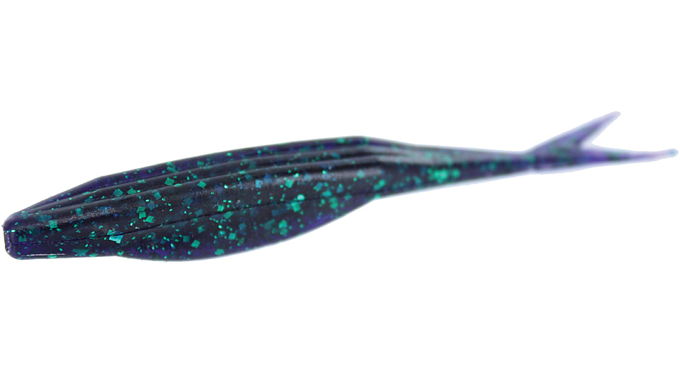 Zoom Super Fluke Jr Baitfish Imitator, 10 Pack, 4in, Junebug, 056005X