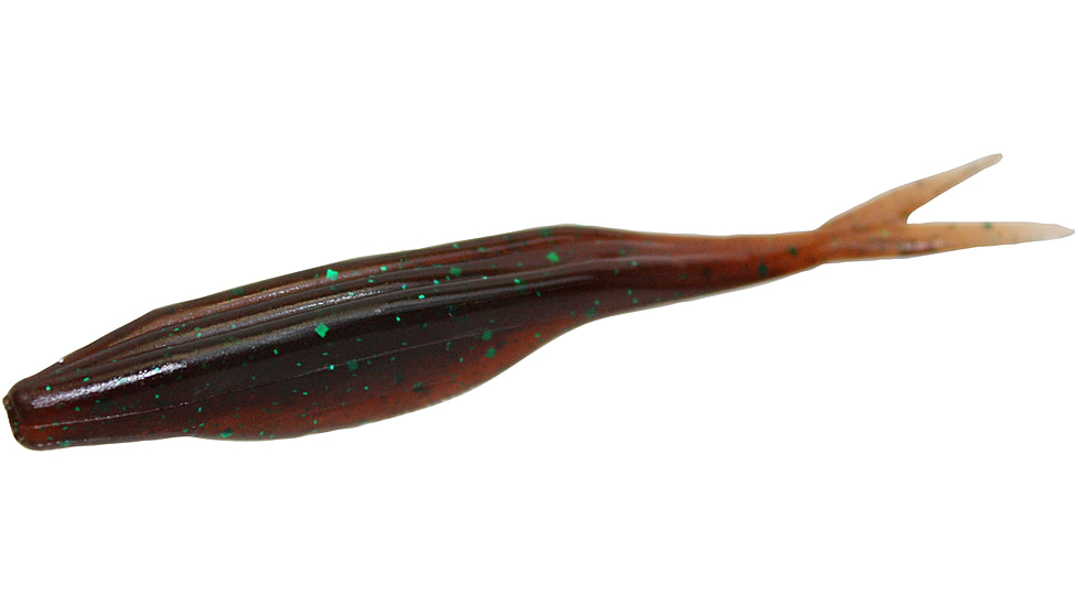 Zoom Super Fluke Jr Baitfish Imitator, 10 Pack, 4in, Scuppernong Green, 056316X