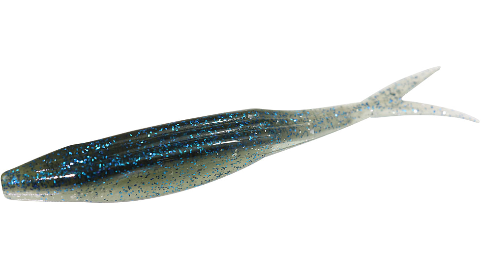 Zoom Super Fluke Jr Baitfish Imitator, 10 Pack, 4in, Silver Flash, 056356X