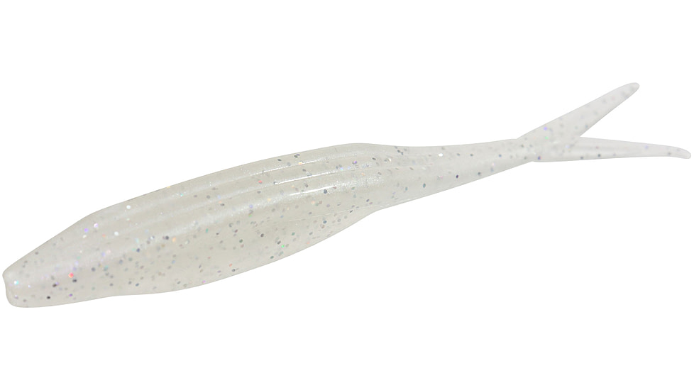 Zoom Super Fluke Jr Baitfish Imitator, 10 Pack, 4in, Silver Rainbow, 056059X