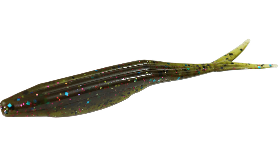 Zoom Super Fluke Jr Baitfish Imitator, 10 Pack, 4in, Tilapia Magic, 056411X