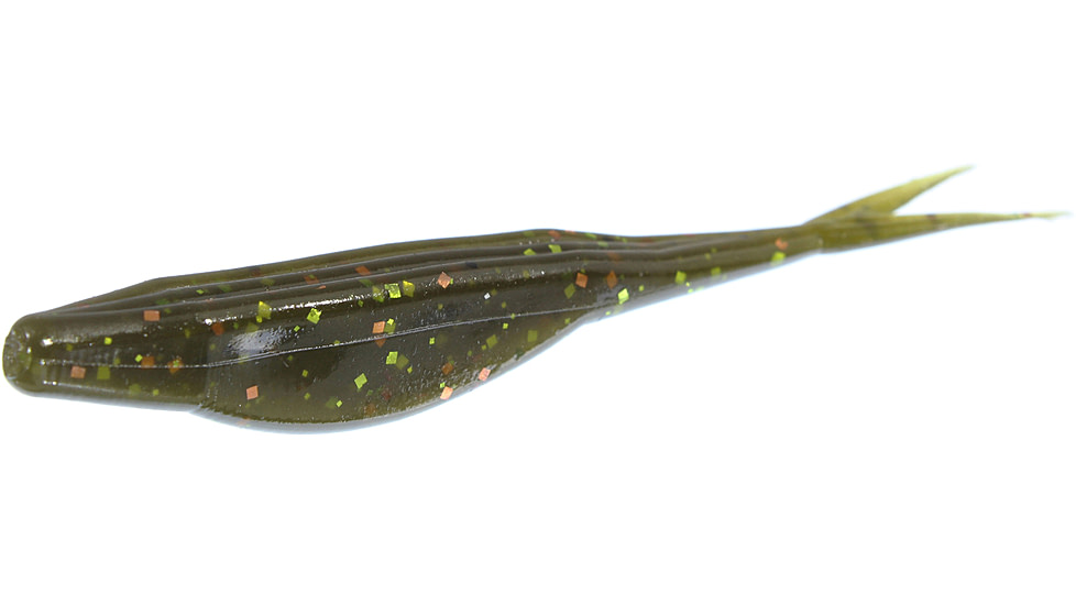 Zoom Super Fluke Jr Baitfish Imitator, 10 Pack, 4in, Yabby Mudbug, 056366X