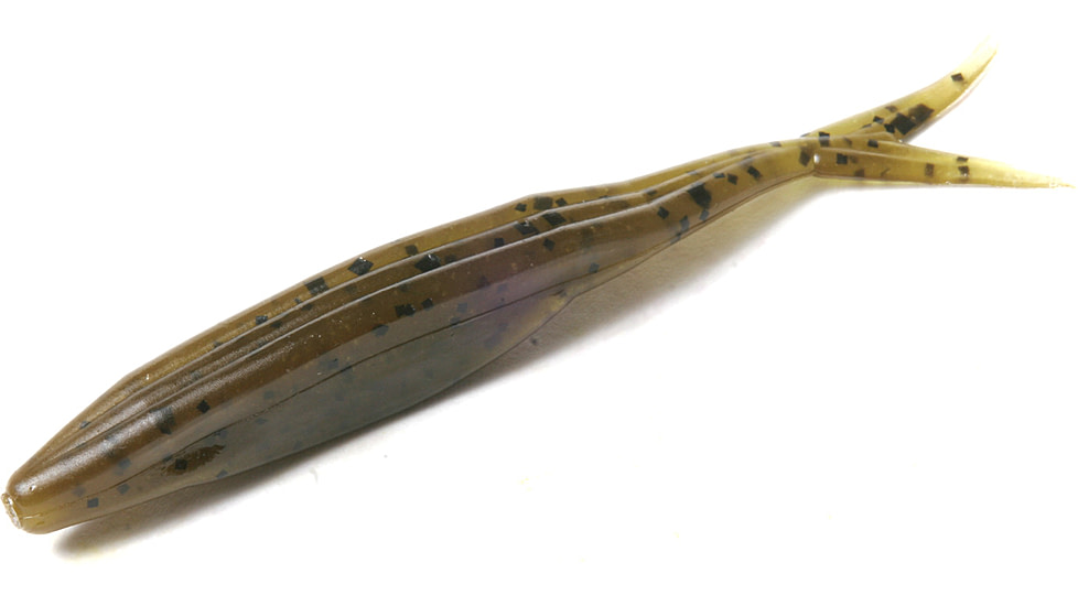 Zoom  Super Fluke Jr Fluke, 10, 4in, Green Pumpkin, 056025-SP