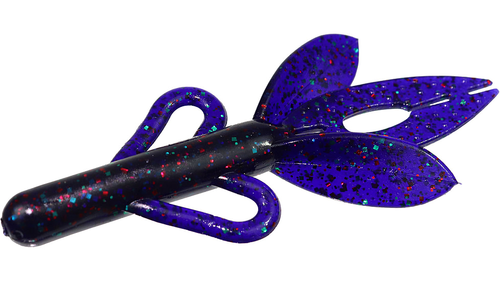 Zoom Super Hog Creature Bait, 10 Pack, 4in, Junebug Red, 085177X