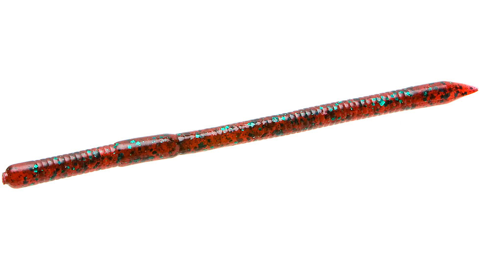 Zoom Swamp Crawler Finesse Worm, 5 Pack, 5.5in, Red Bug 2, 16021