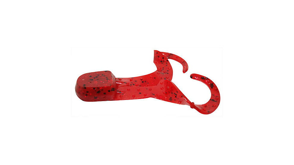 Zoom Swimmin Chunk Jig Trailer, 10 Pack, 3in, Ruby Red, 043134X