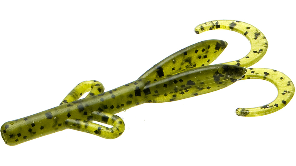 Zoom Tiny Brush Hog Mini Creature Bait, 15 Pack, 3in, Watermelon Seed, 55019