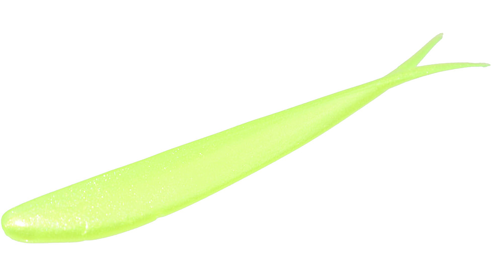 Zoom Tiny Fluke Baitfish Imitator, 20 Pack, 3in, Chartreuse Pearl, 081046X