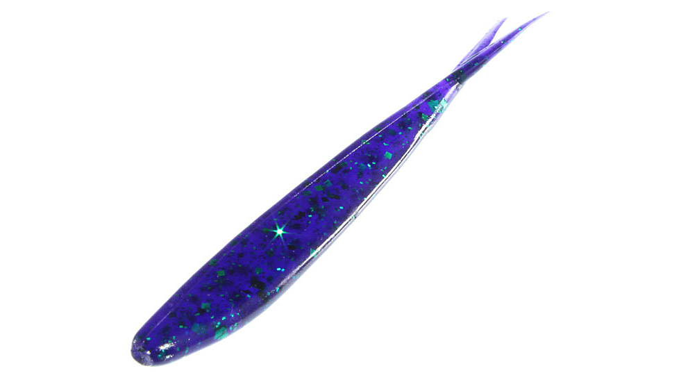 Zoom Tiny Fluke Baitfish Imitator, 20 Pack, 3in, Junebug, 081005X