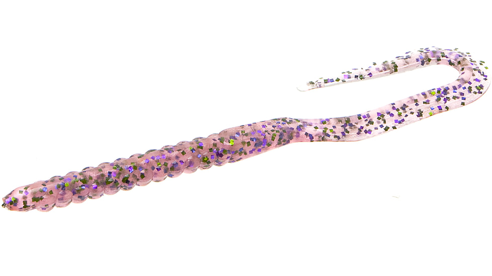 Zoom U-Tale Mid-Size Worm, 20 Pack, 6 3/4in, Cotton Candy, 001023X