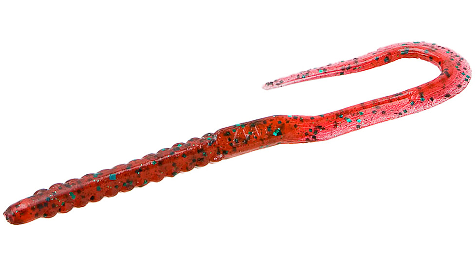 Zoom U-Tale Mid-Size Worm, 20 Pack, 6 3/4in, Red Bug, 1021
