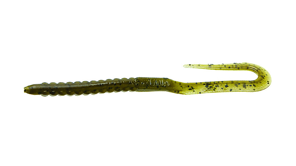 Zoom U-Tale Worm, Green Pumpkin, 6 3/4in20 Pack, 1025