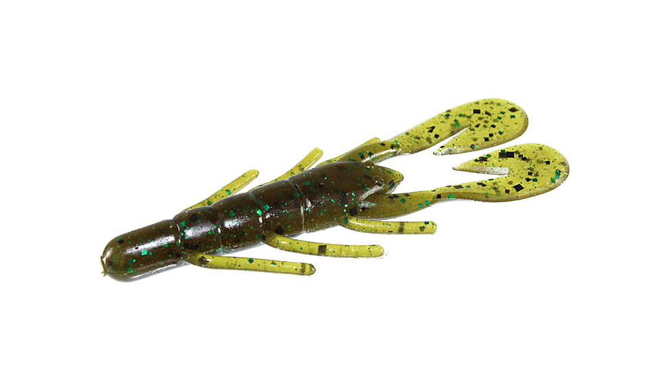 Zoom U-V Speed Craw, 12 Pack, 3.5in, Amber Black, 080214X