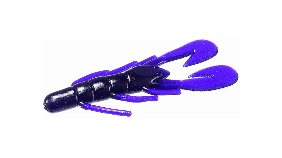 Zoom U-V Speed Craw, 12 Pack, 3.5in, Black Grape, 080161X