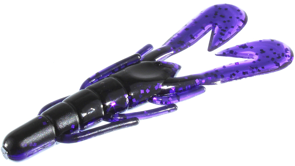 Zoom U-V Speed Craw, 12 Pack, 3.5in, Black Light, 080369X