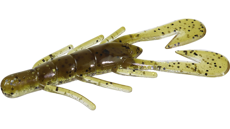 Zoom U-V Speed Craw, 12 Pack, 3.5in, Green Pumpkin Flash, 080371X