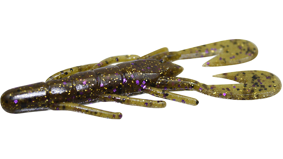 Zoom U-V Speed Craw, 12 Pack, 3.5in, Green Pumpkin Prp Gold, 080249X