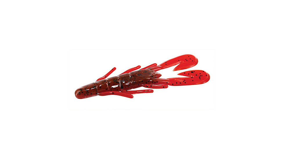 Zoom U-V Speed Craw, 12 Pack, 3.5in, Green Pumpkin Tomato, 080338X