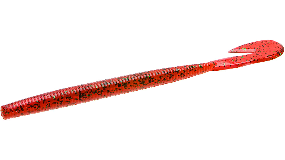 Zoom U-V Speed Worm, 15 Pack, 6in, Red Bug Shad, 018270X