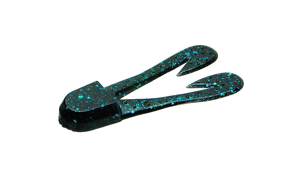 Zoom Ultra-Vibe Chunk Trailer Soft Bait, 5, 3in, Black-Blue, 084072-SP