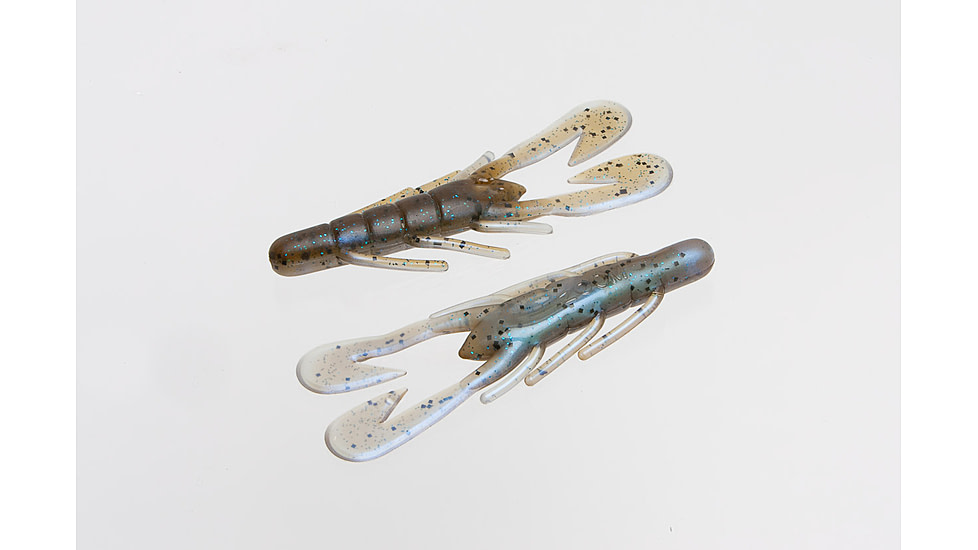 Zoom Ultra-Vibe Speed Craw Creature Bait, 12, 0.5in, Green Pumpkin-Blue Flash, 80294