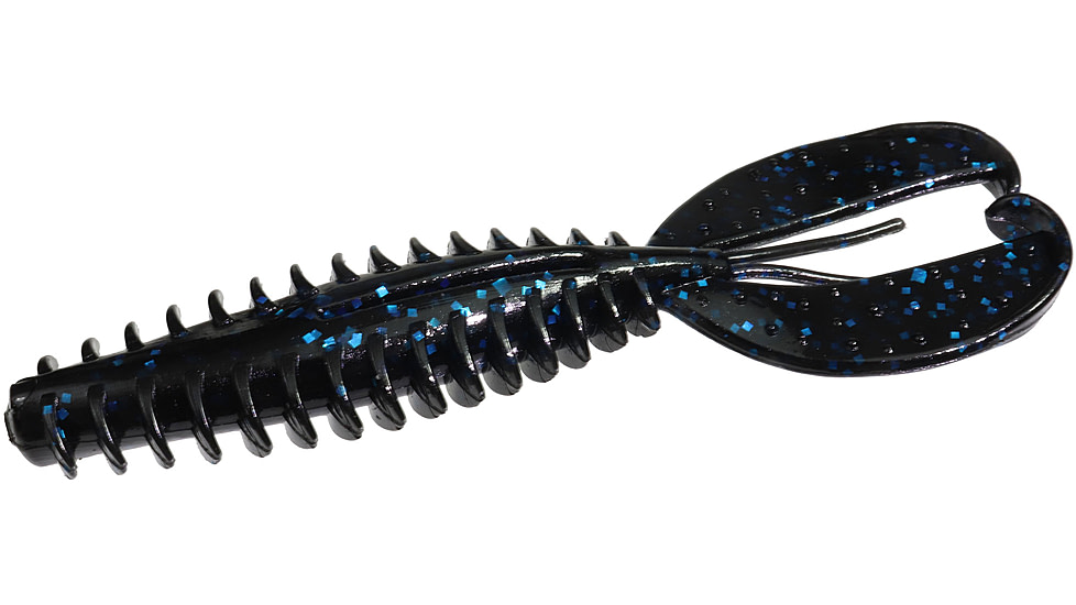 Zoom Z-Craw, 6 Pack, 4.5in, Black/Blue, 127072