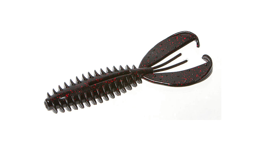 Zoom Z-Craw, 6 Pack, 4.5in, Black Red Glitter, 127001X