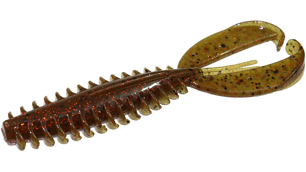 Zoom Z-Craw, 6 Pack, 4.5in, Green Pumpkin Orange Glit, 127306X