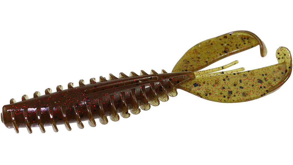 Zoom Z-Craw, 6 Pack, 4.5in, Green Pumpkin Red, 127202X