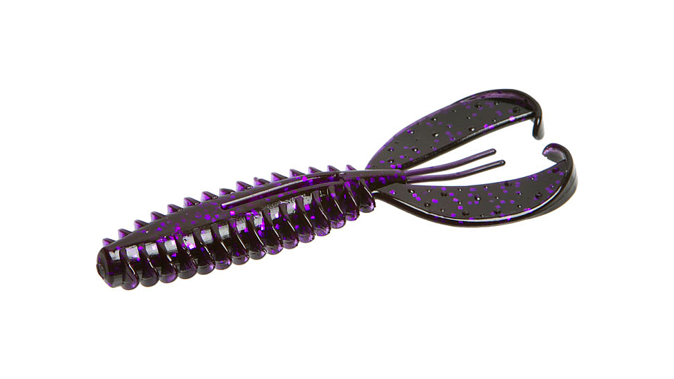 Zoom Z-Craw Jr, 8 Pack, 3.5in, Black Light, 130369