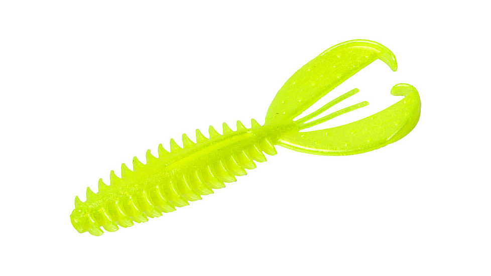 Zoom Z-Craw Jr, 8 Pack, 3.5in, Chartreuse Pearl, 130046