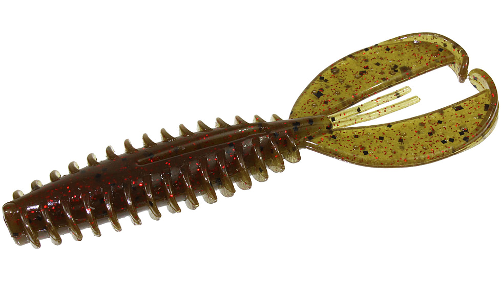 Zoom Z-Craw Jr, 8 Pack, 3.5in, Green Pumpkin Red, 130202X